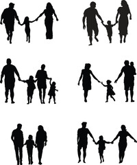A collection of families holding hands