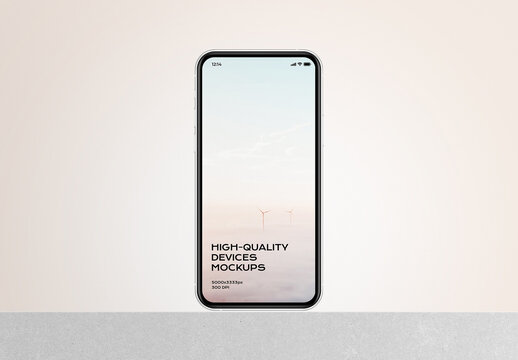 Phone Mobile Smartphone Display Screen Device Mockup Template