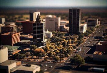 Lusaka skyline, Zambia. Generative AI