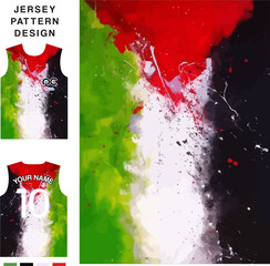 Abstract grunge palestine flag concept vector jersey pattern template for printing or sublimation sports uniforms football volleyball basketball e-sports cycling and fishing Free Vector.