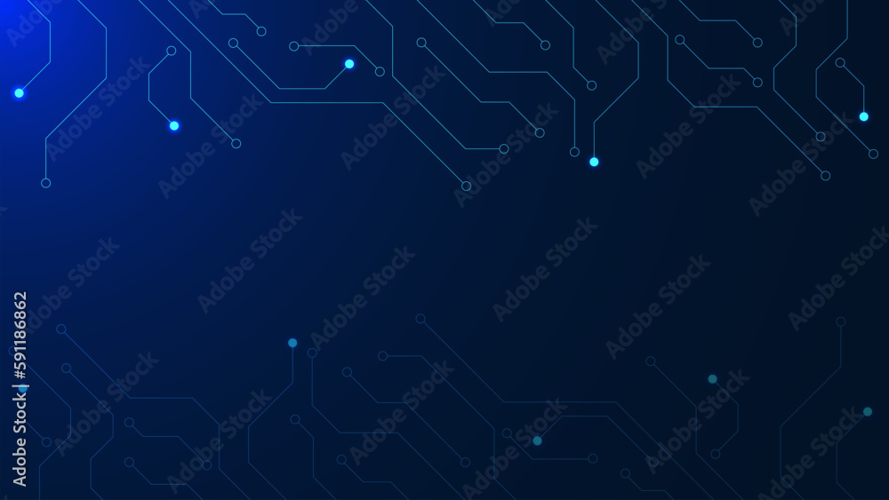 Poster circuit lines for digital data technology and connection system concept background. circuit board ba