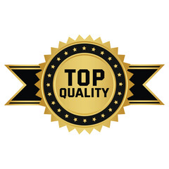 Top Quality Gold Badge PNG Icon Template Design