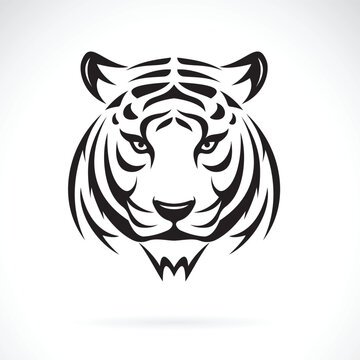 Vector of a tiger head design on white background. Easy editable layered vector illustration. Wild Animals.