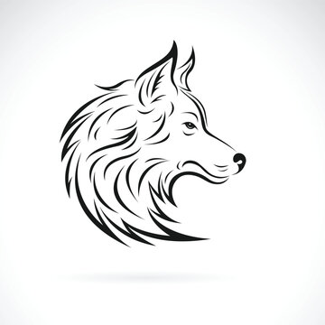 Vector of a wolf head design on white background. Easy editable layered vector illustration. Wild Animals.