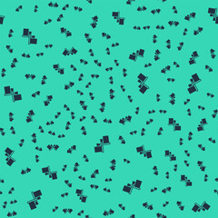 Black Flag icon isolated seamless pattern on green background. Location marker symbol. Vector