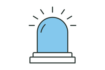 Fototapeta premium Siren icon illustration. icon related to industry. Two tone icon style. Simple vector design editable
