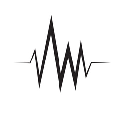 sound wave icon design template vector