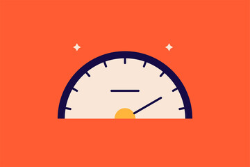 speedometer   illustration in flat style design. Vector illustration.