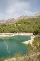 Water at Aixorta Mountain Range and Reservoir; Guadalest; Alicante; Spain