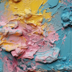 Impasto Abstract Background-Summer Colour Palette-Generative AI
