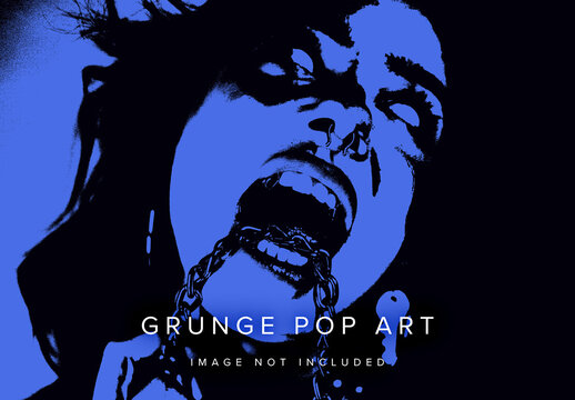 Art Pop Image Effect Mockup