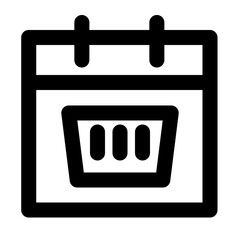 shopping day of online shopping outline icon style