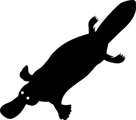 platypus vector silhouette black one