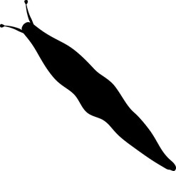 slug top vector silhouette black one