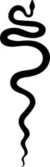 snake vector silhouette black one