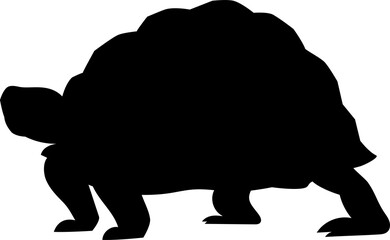 turtle vector silhouette black one
