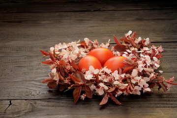 easter still life with eggs