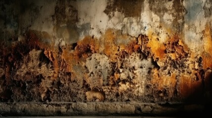Old rotten concrete wall, grungy texture, rust