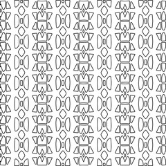  Stylish texture with figures from lines.Abstract geometric black and white pattern for web page, textures, card, poster, fabric, textile. Monochrome graphic repeating design. 