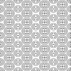  Stylish texture with figures from lines.Abstract geometric black and white pattern for web page, textures, card, poster, fabric, textile. Monochrome graphic repeating design.