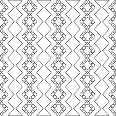  Stylish texture with figures from lines.Abstract geometric black and white pattern for web page, textures, card, poster, fabric, textile. Monochrome graphic repeating design. 