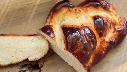 a freshly baked yeast loaf