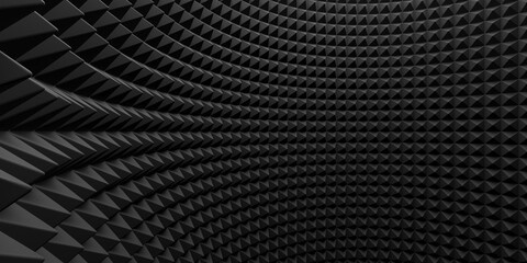 Geometric soundproof foam wall. Textured background - obrazy, fototapety, plakaty
