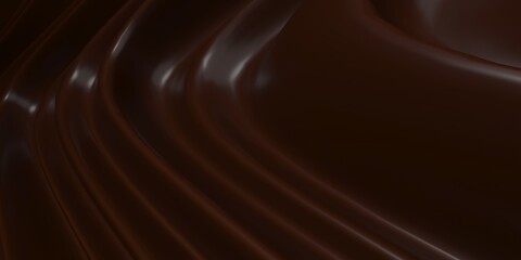 Chocolate background. Melted choco mass