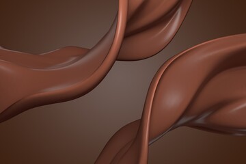 Chocolate background. Melted choco mass
