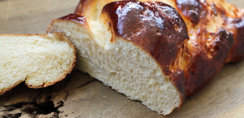 a freshly baked yeast loaf