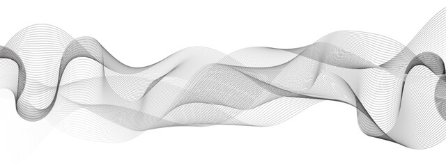 Abstract wave blend lines on transparent background. Design for banner, wallpaper, background and many more.