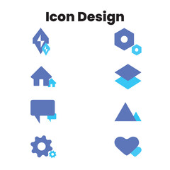 Branding icon set. , product, design, brand development, social media, advertising and loyal customers icons. icon Design corporate icon