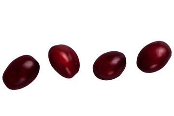 plum fruits set isolated on white or transparent background, cut out