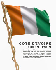 White Backround Flag Of COTE D'IVOIRE