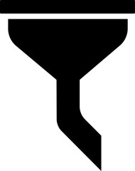 funnel icon of glyph style design vector template