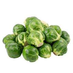 Obraz premium brussels sprouts isolated on a transparent background, generative ai