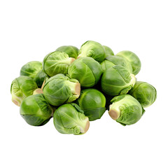 brussels sprouts isolated on a transparent background, generative ai