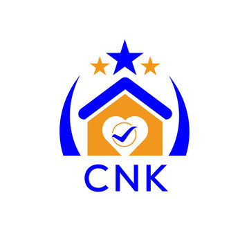 CNK House logo. KJG Letter logo and icon. Blue vector image on white background. KJG house Monogram home logo picture design and best business icon. 
