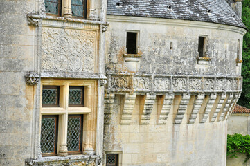 Fototapeta na wymiar France, renaissance castle of Puyguilhem in Dordogne