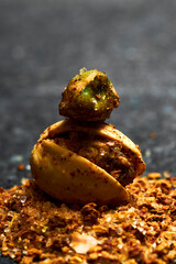 Macro pistachios 