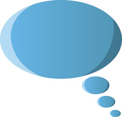 blank blue speech bubble icon