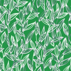 Seamless pattern with leaves