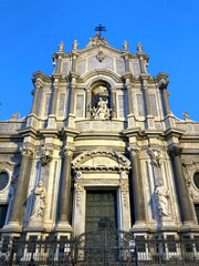 Landmark San Giorgio Cathedral in Scicli, Sicily.
