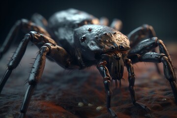 A detailed illustration of an insect or arachnid, Generative AI