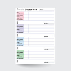 Doctor Visits Tracker,Doctor Tracker,Doctor Planner,Medical Appointment Record,Medical Tracker,Health Wellness Insert,health wellness planner,doctor visit chart,doctor visit planner