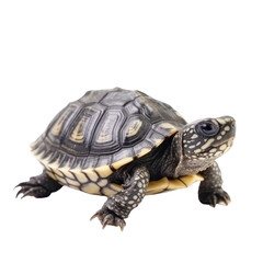 Naklejka premium baby turtle isolated on a transparent background, generative ai