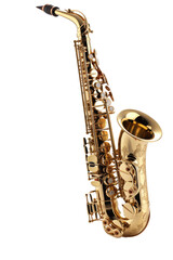 saxophone isolated on transparent background, generative ai