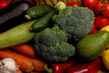 Composition with assorted organic vegetables. vegetables on the market
