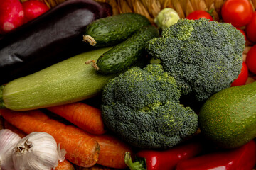 vegetables on the table