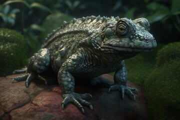 Fototapeta na wymiar A detailed illustration of a reptile or amphibian, Generative AI